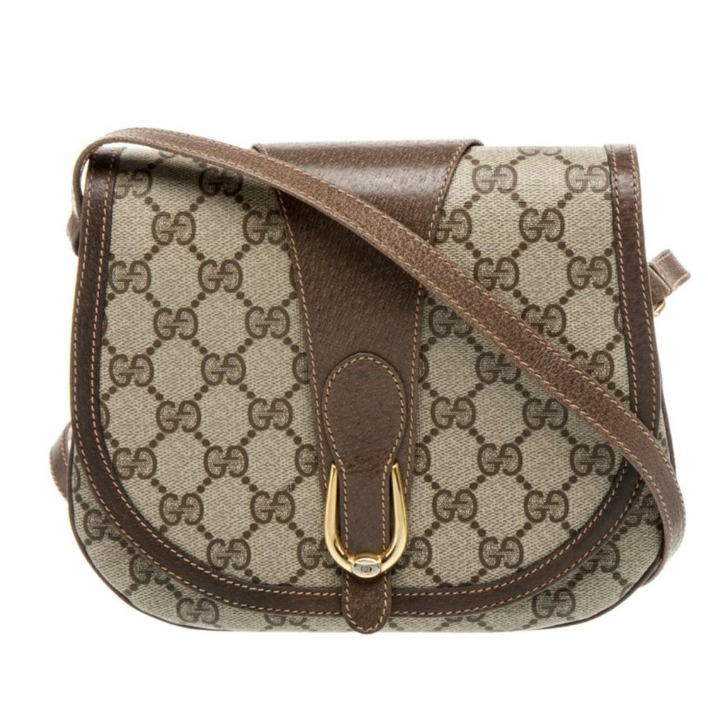 Gucci Brown and Cream Crossbody Bag